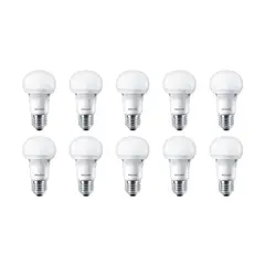 PHILIPS - Set 10 Ampolleta 9W reemplaza a 60w Luz Calida 650 Lm