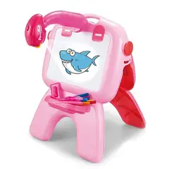 KIDSCOOL - PIZARRA LUMINOSA LEARNING ROSADA 4 EN 1