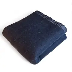 RANCO - Frazada Térmica Lisa Azul1,5 plazas 450g/m2 - Textil