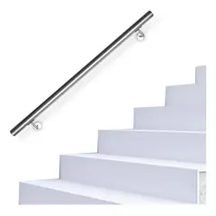 KUANGYE - Pasamanos De Tubo Plata Escaleras De 1m+tornillo Para Escuel