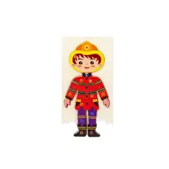 ARTIDIX - Rompecabezas de madera 10 piezas de bombero