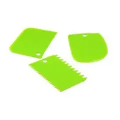 GENERICO - 3 Espátulas Plásticas, Raspar Crema, Mantequilla, Pastel, Masa, Torta