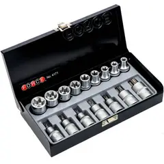 FORCE - Juego Dados Torx Macho Hembra 16pz 4171