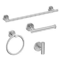 LISM - Set De 6 Accesorios De Baño Acero Inoxidable Toallero 301032