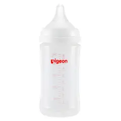PIGEON - Mamadera Boca Ancha SofTouch PP 240ml, 3 meses+