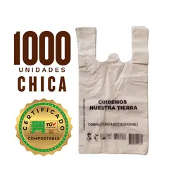GENERICO - Bolsa Camiseta Biodegradable & compost 36x40 1.000 unidades