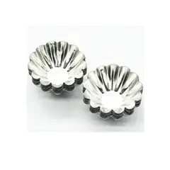 GENERICO - Pack X12 Molde Mini Tartaleta Tarta Moldes Aluminio 45cm Acero