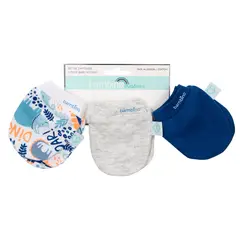 BAMBINO - Set de 3 mitones para bebé niño modelo dinosaurio
