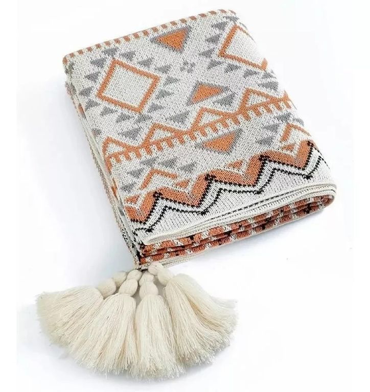 Manta Decorativa Tejida Para Sillon Piecera Cama Bohemia a $13.990