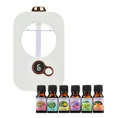 GENERICO - Pack Humidificador Led Usb + 6 Esencias Fragancias Varias