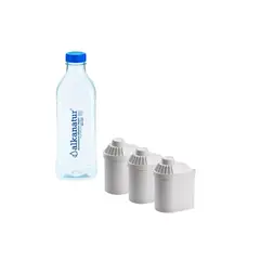 ALKANATUR - Pack Filtros Para Jarra + Botella Libre de BPA y Ftalatos