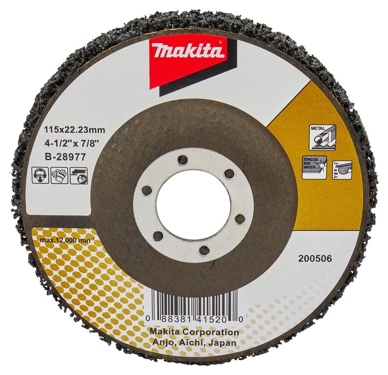Disco Limpieza Negro Respaldo Fibra 4 1/2'' - B-28977