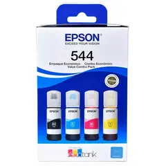 EPSON - Botellas de Tinta T544 65ml pág. 4.500 C-M-A-N T544520-4P.