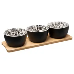 SECRET DE GOURMET - SET TABLA + 3 POSILLOS APERITIVO BLACK ED.