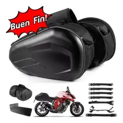 CASTLEN - Bolsa de sillín de motocicleta 58L bolsa lateral impermeable