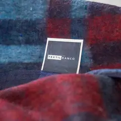 RANCO - Frazada Térmica Escocesa Azul 1,5 plazas 450g/m2 - Textil