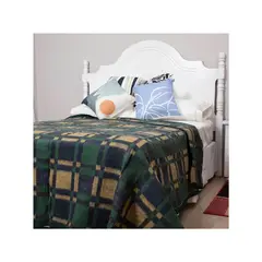 RANCO - Frazada Térmica Escocesa Verde 1,5 plazas 450g/m2 - Textil