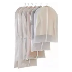 MUNDO MAGIA - 8 Bolsas Transparentes Cubre Trajes Colgar Closet Ropa Organizador