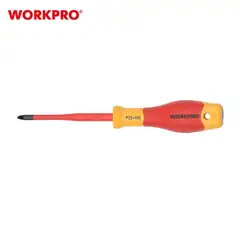WORKPRO - DESTORNILLADOR POZI AISLADO PZ2X100MM