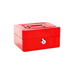 IMPORTCLICK - Caja Fuerte Metálica Llave 15x12cm Rojo