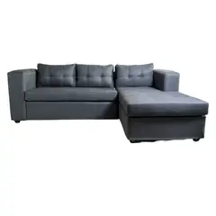 FLOBAL - Sillon Sofá Seccional (L) 4 Cuerpos Derecho Tela Gris 230x170