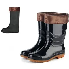 AGUALLUVIA - Botas De Agua Alta Para Hombres Resistentes Antideslizantes