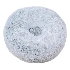 GENERICO - Cama De Felpa 40cm Para Mascotas Ideal Para Invierno Gris