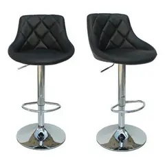 BJ HOGAR - Pack 2 Silla Piso Bar Altura Regulable Taburete BJ S005-