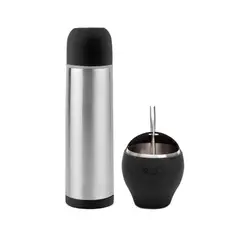 KEEP - Set De Mate + Termo Bala Mate Matero Negro