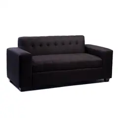 DISEÑOS VALESTRINI - SOFA TRES CUERPOS LINO NEGRO.