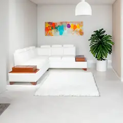 DISEÑOS VALESTRINI - SOFA ITALIA EN ECOCUERO BLANCO