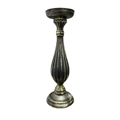 GENERICO - Porta Vela Candelabro Decorativo Clasico Rustico Madera 30cm