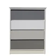 DECORACION CREATIVA - Cajonera 4 C Grafito Gris Minimal
