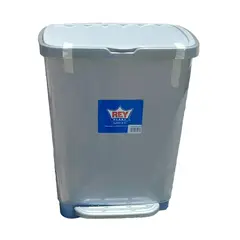 REYPLAST - Basurero Pedal 25 Lts. Con Sujeta Bolsa 50x70 Color Gris