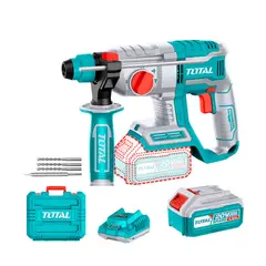 TOTAL TOOLS - Rotomartillo SDS Plus Brushless 2.0J 20v + Bat 4a + Carg + 4 Acc TOTAL