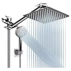 GENERICO - Cabezal Cuadrado Ducha Tipo Lluvia Regadera Doble Bañera