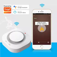 AIZO - Detector Humo Sensor Wifi Tuya App Smartlife Alarma Incendio