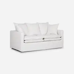 ROSEN - Sofá Gabon 2,5 Cuerpos Tela Marfil