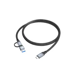 LINKON - Cable USB C a USB y C 2-en-1 Carga 100W Datos 20G 4K