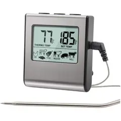 GENERICO - Termometro Digital Cocina Con Sonda Carnes Premium Tp16