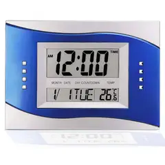 GEN - Reloj Mural Digital Pared Escritorio Muro Fecha Temperatura Grande