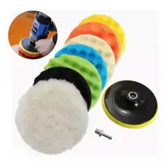 KUANGYE - Kit Para Pulir 7 Pulgadas Esponjas Almohadillas Bonetes Auto