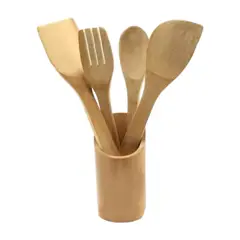 GENERICO - Set Cucharas De Palo Madera 4u