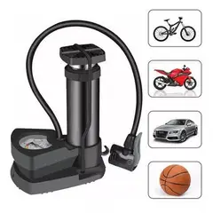 GENERICO - Bombin inflador de pie portatil para pelotas bicicletas