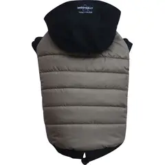 DOGGY DOLLY - Parka Impermeable BeigeNegro Perro Pequeño TallaL DoggyDolly
