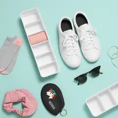 OU - Organizador De Cajón Closet Logic Pequeño Blanco