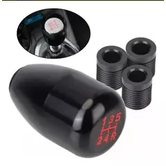 GENERICO - Pomo Palanca Cambios Color Negro 5ta Tuning Universal