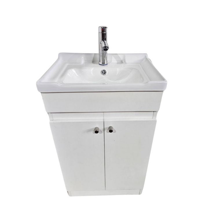 Vanitorio Mdf 50x40cm Blanco Con Loza N50 Y Grifería