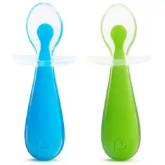 MUNCHKIN - Set de 2 Cucharas para Niños Gentle Scoop - Celeste