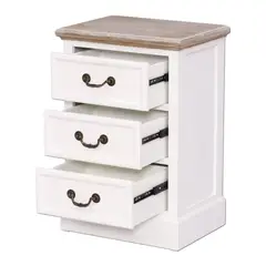 ECOMUSO - VELADOR 3C CLASICO BLANCO CUBIERTA ALBAYALDE EF17115